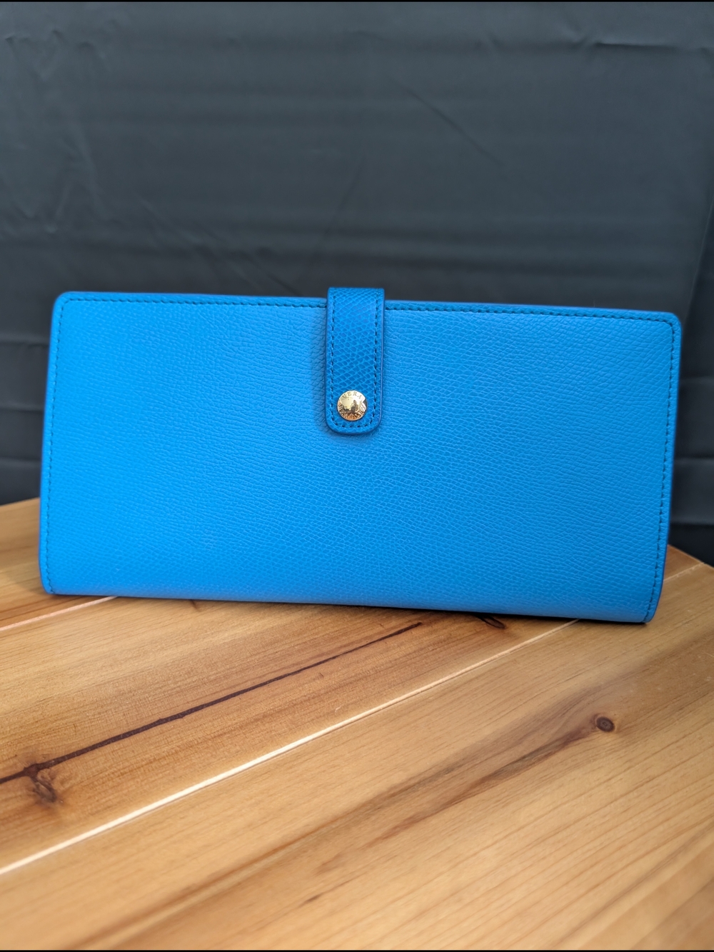 Vera Bradley Bright Blue Leather Continental Wallet